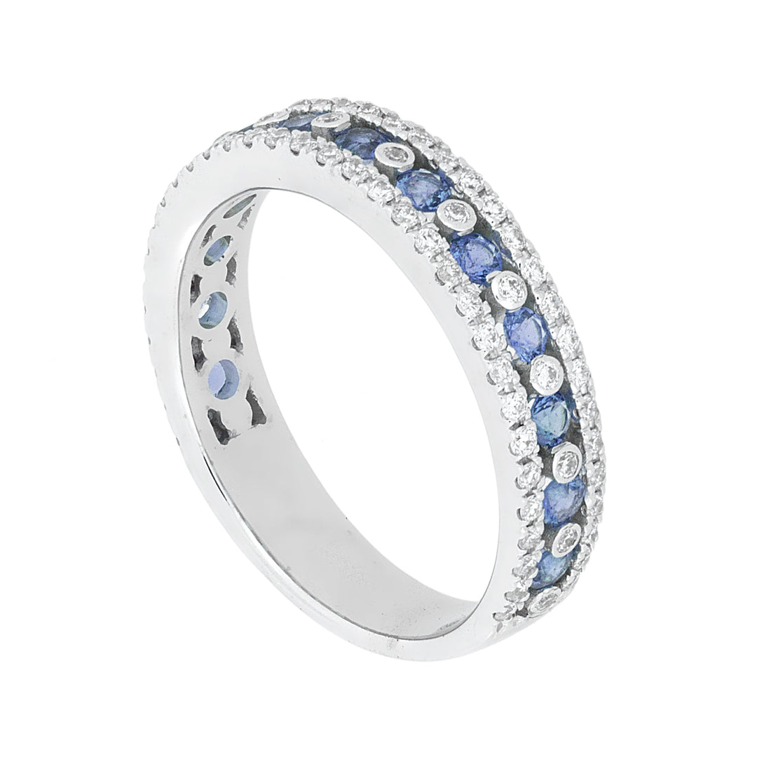 Bague demi-ronde Golay diamants et saphir AFMG001WDIZB-16097110032
