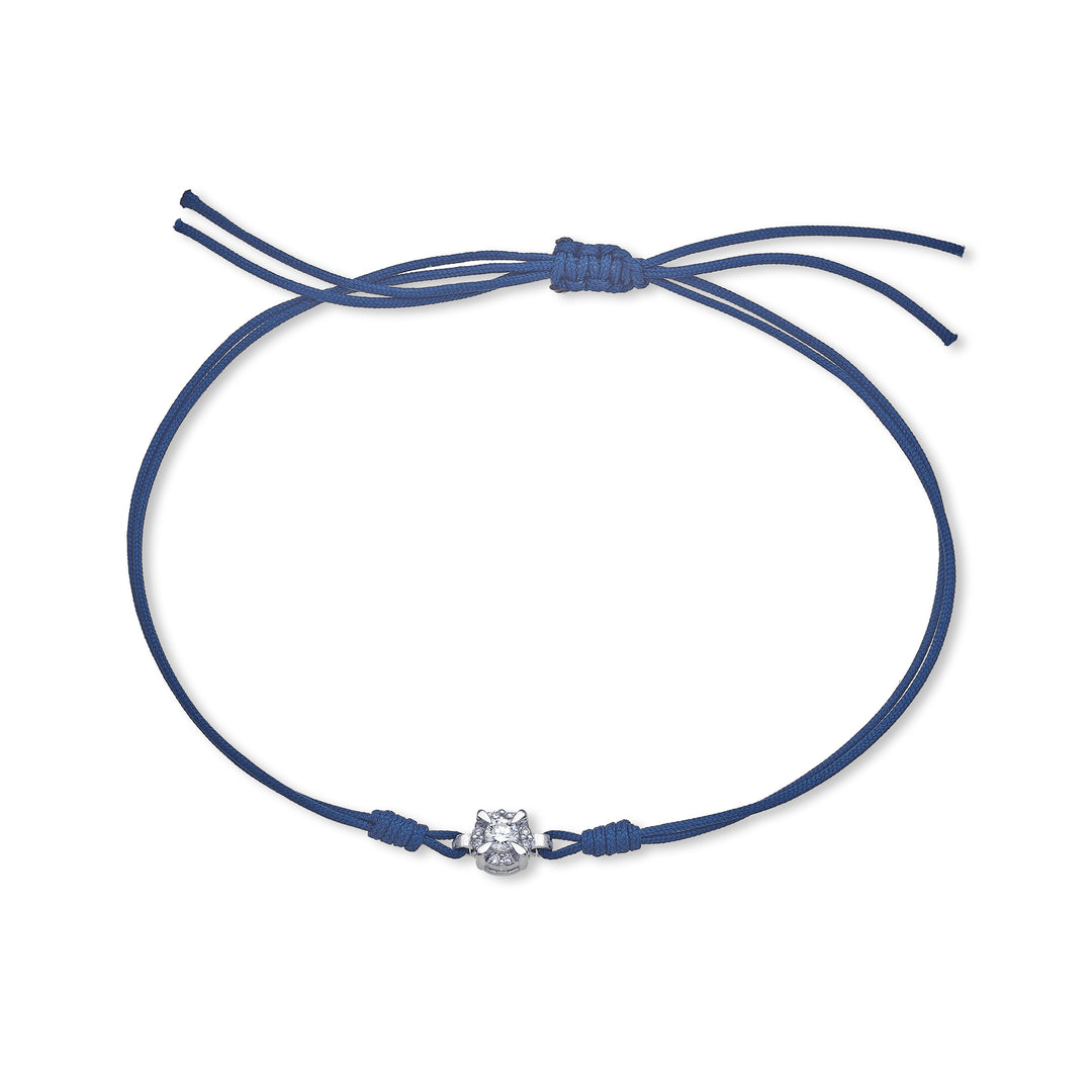 Nihama br 18k ct.0,11 tondo mis.2 oro bianco/blu NB5057O4DI2BL