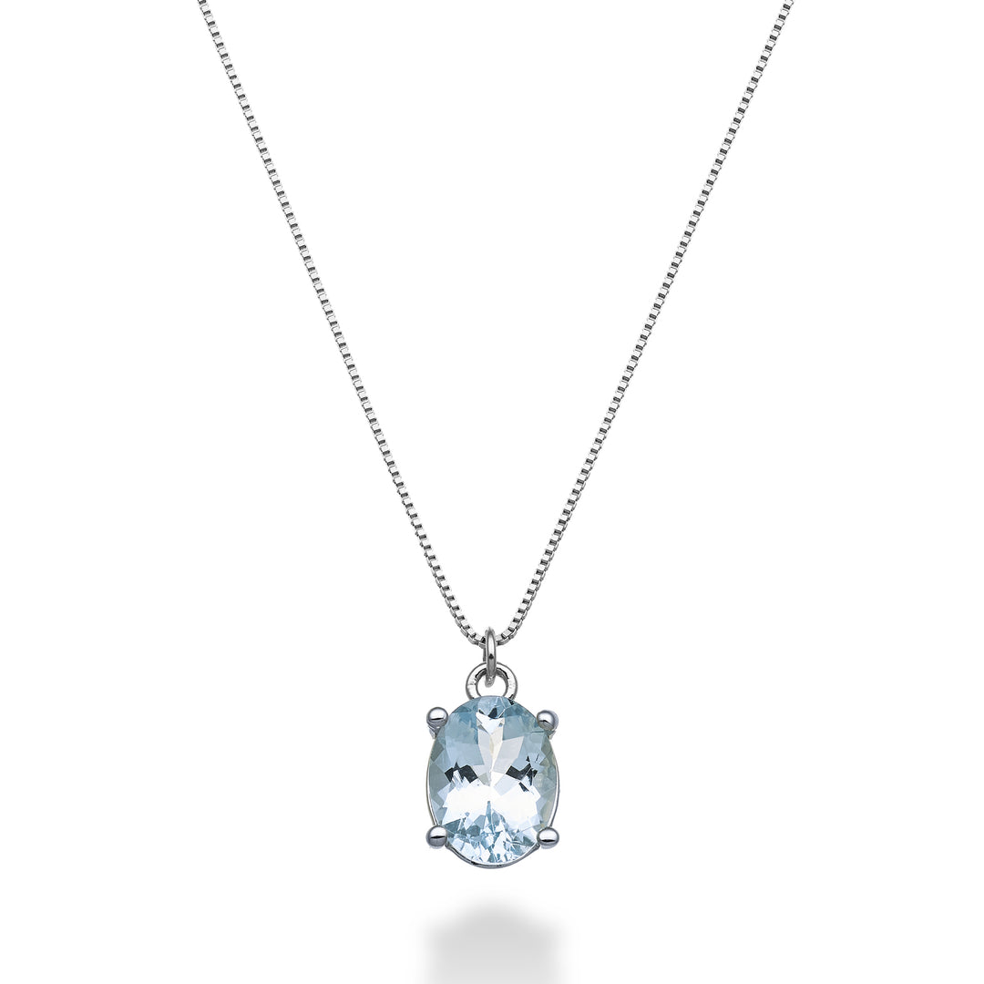 Nihama cl 18k ovaler Aquamarin 8x6 ct.1,00 ND5142O4AM