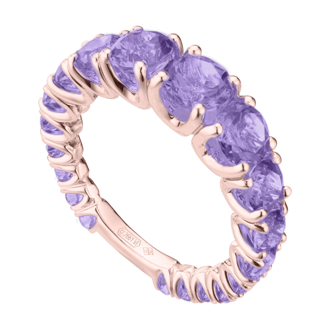 Mikiko an 18kt graduated amethyst with rose gold bar MXDABIC1498AMETO3