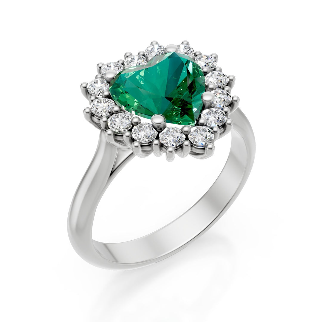 Golay Smaragd-Herzring 8x8 Diamantumriss ACLC727DSM88-25196110382