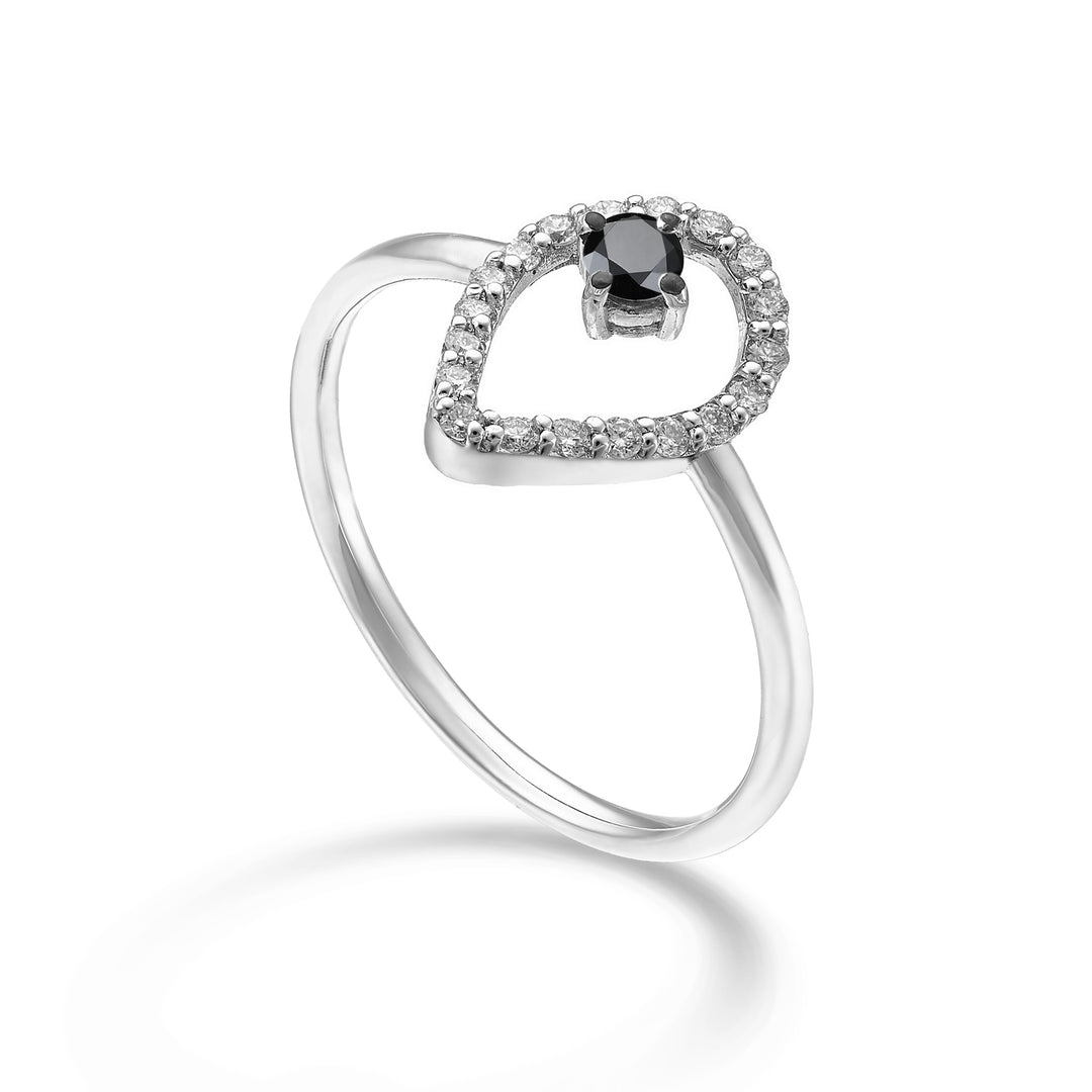 World Diamond Group an 18k "drop" black diamond 0.10 ct diam. ct.0.14 GA5185O4BK024