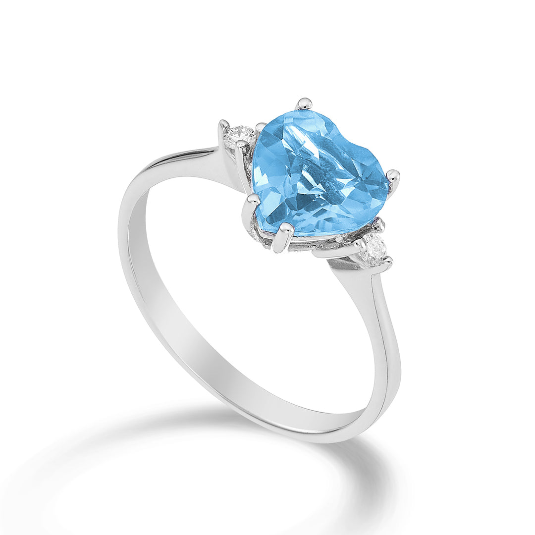 Nihama, ein 18-Karat-Blautopas-Herz, 8x8 ct.2,30 Durchm. 0,05 ct NACL198DITPAZ88O4