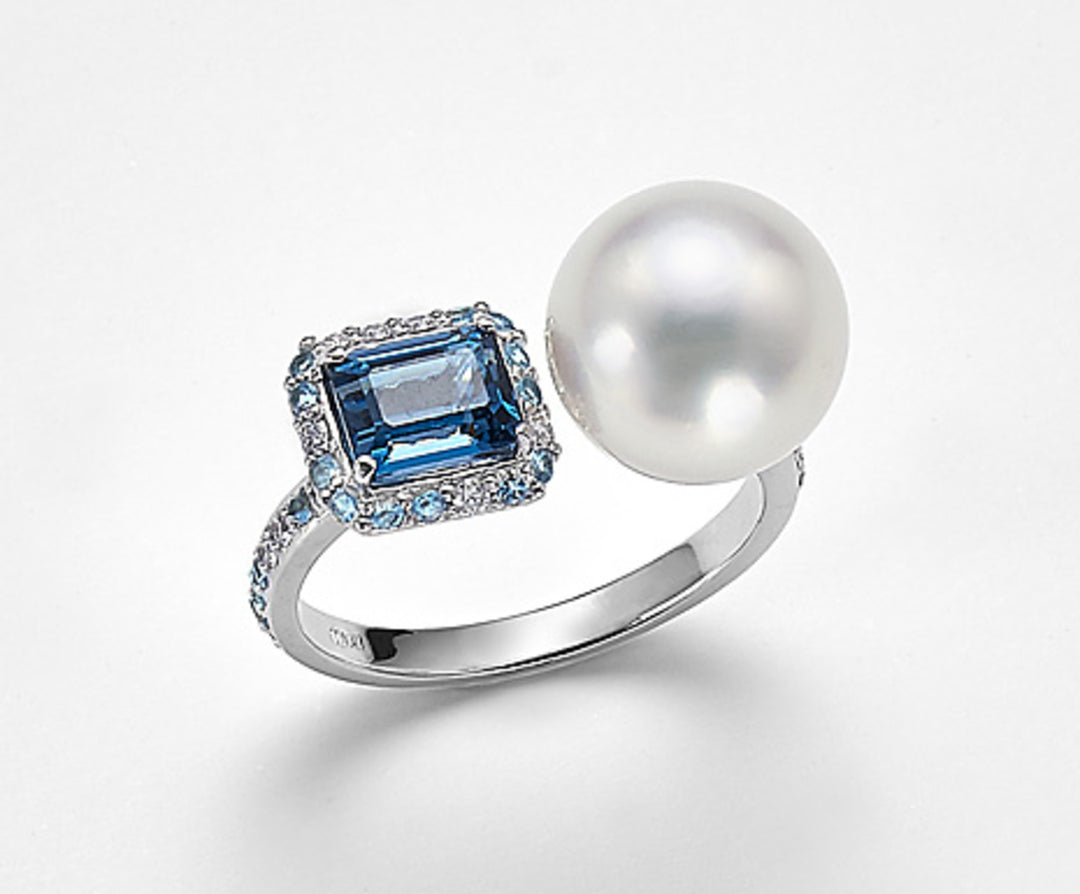 Nihama, 18 K, 10/11 ct. 0,10 Diam, blauer Topas und London-T-Opaz NA0771O4SABI100