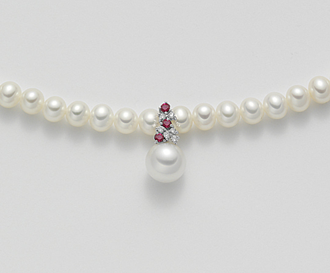 Nihama cl 18k fw 5/5,5 ct.0,08 rubini ct.0,14 NC1264O4FBBI050