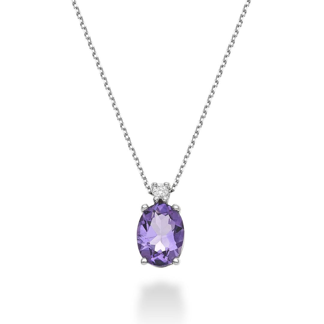 Mikiko cl 18k ovaler Amethyst 8x6 ct.1,10 Durchm. ct.0,025 MD5036O4AMET