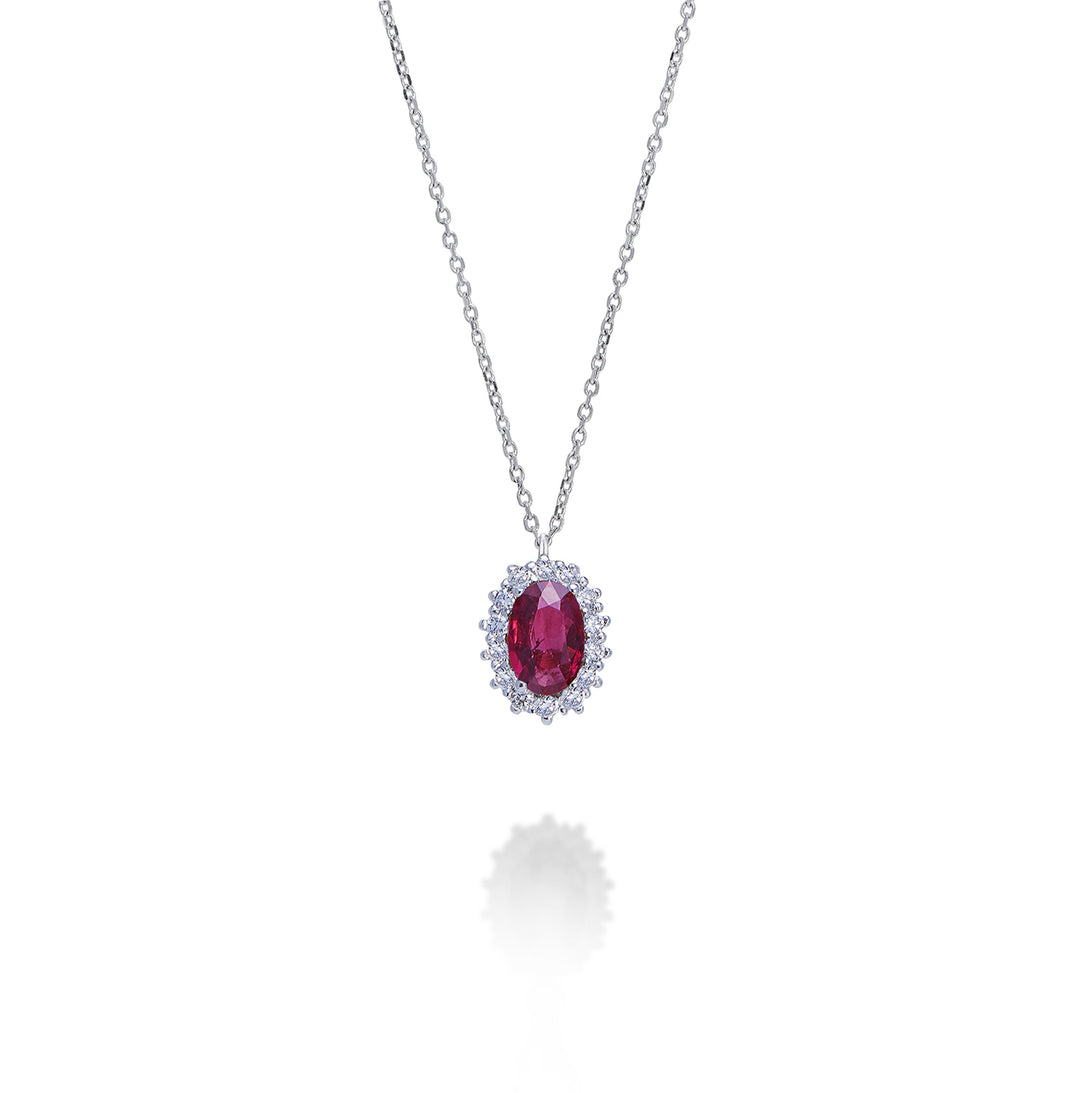 Mikiko cl 9k Rubin n. oval 6x4 ct.0,40 Durchm. 0,13 ct MD5086R4RBN