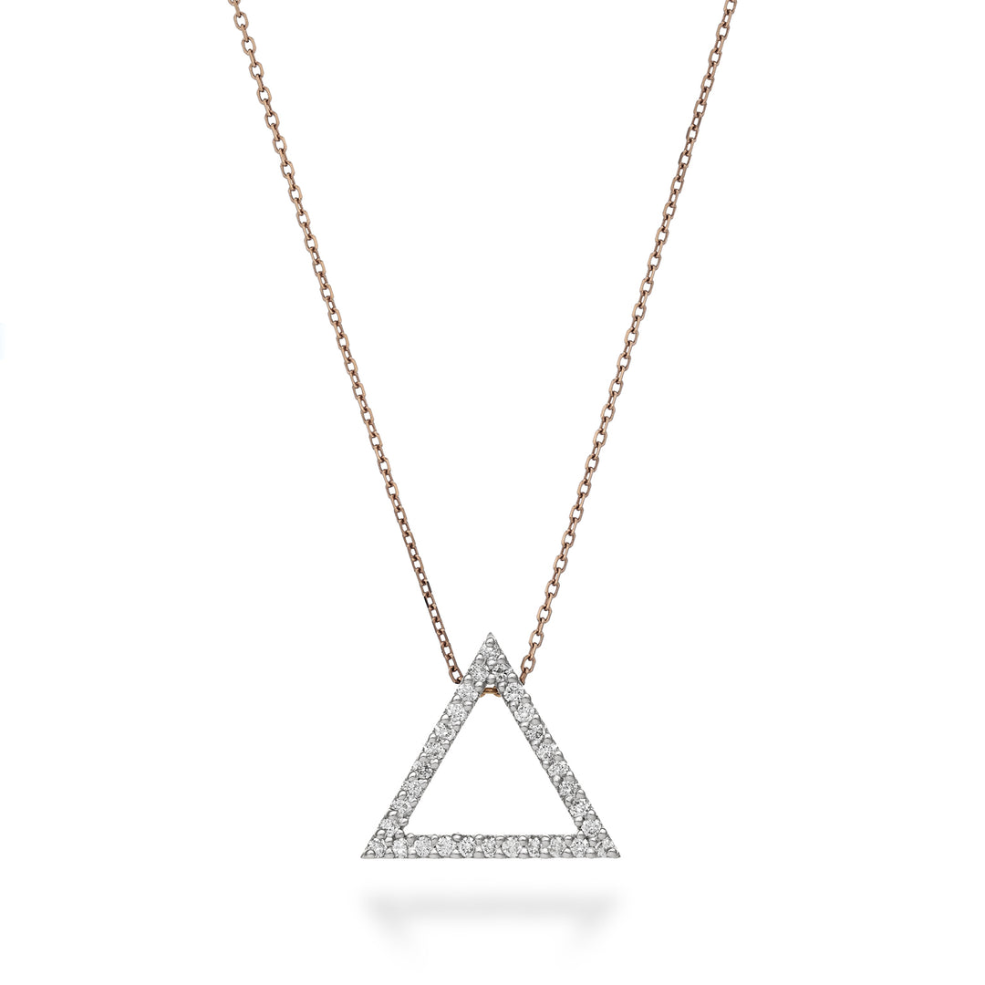 Golay cl 18k geometries triangle shape diamonds 0.18 ct white gold cat.rose GPFTRIDIO7