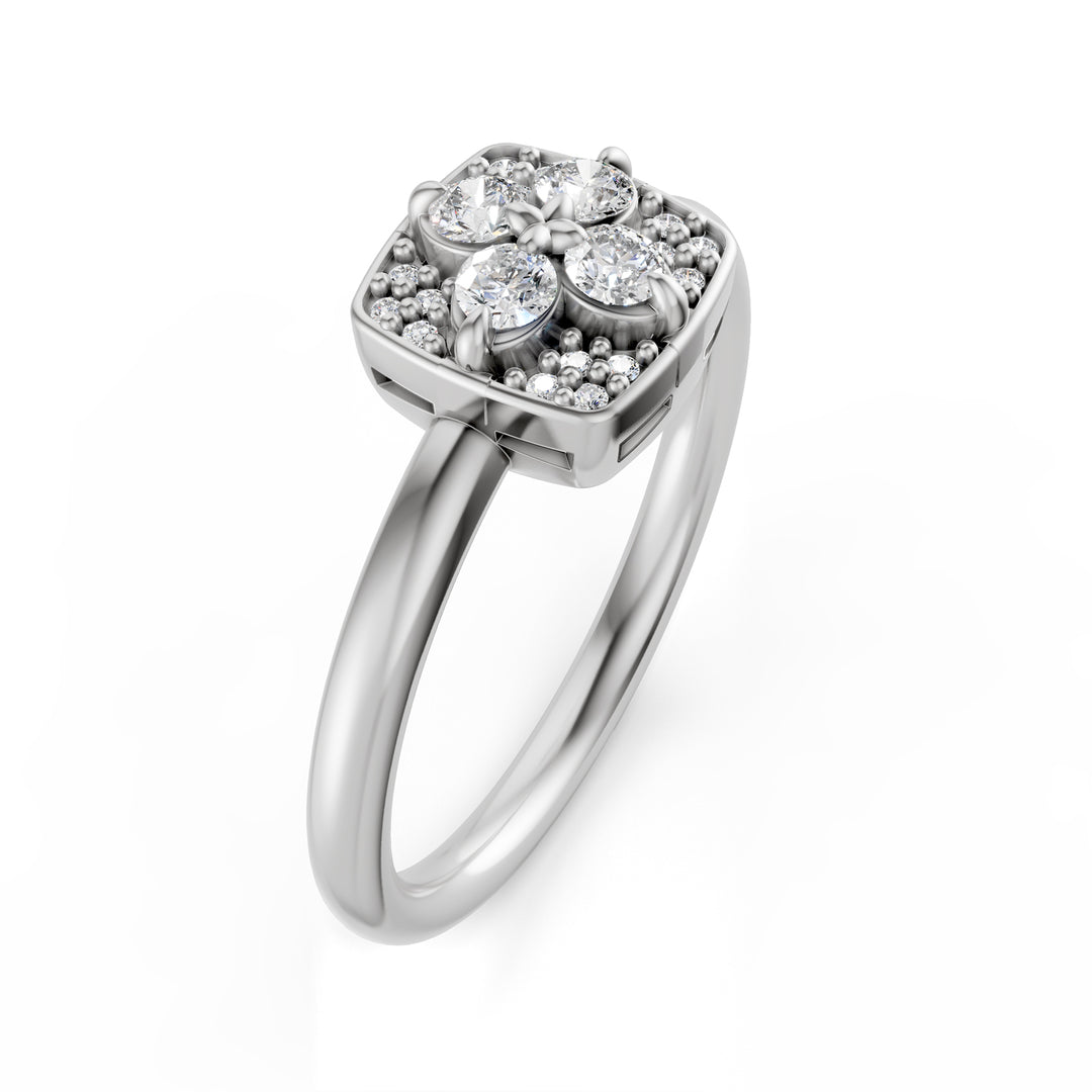 Golay kleiner Blumenring mit weißem Diamantbesatz AMPFI01DI74PB-23314110048