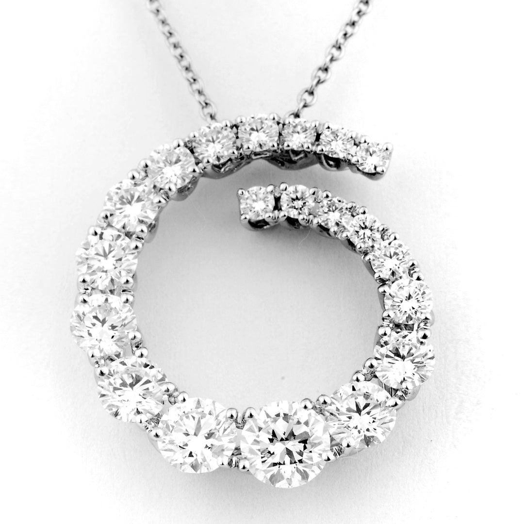 Collier spirale Golay Grace encastré et centré 0,30 ct GAB1622-21344110015