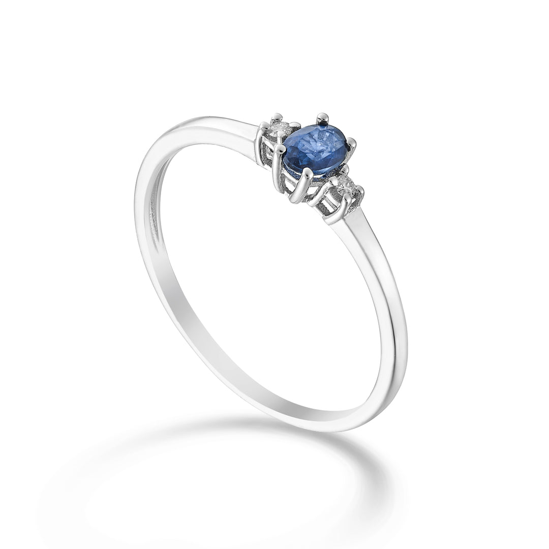 Nihama, ein ovaler 9-Karat-Saphir mit 4 x 3 ct. 0,20 Durchm. 0,02 ct NA5190R4ZFD