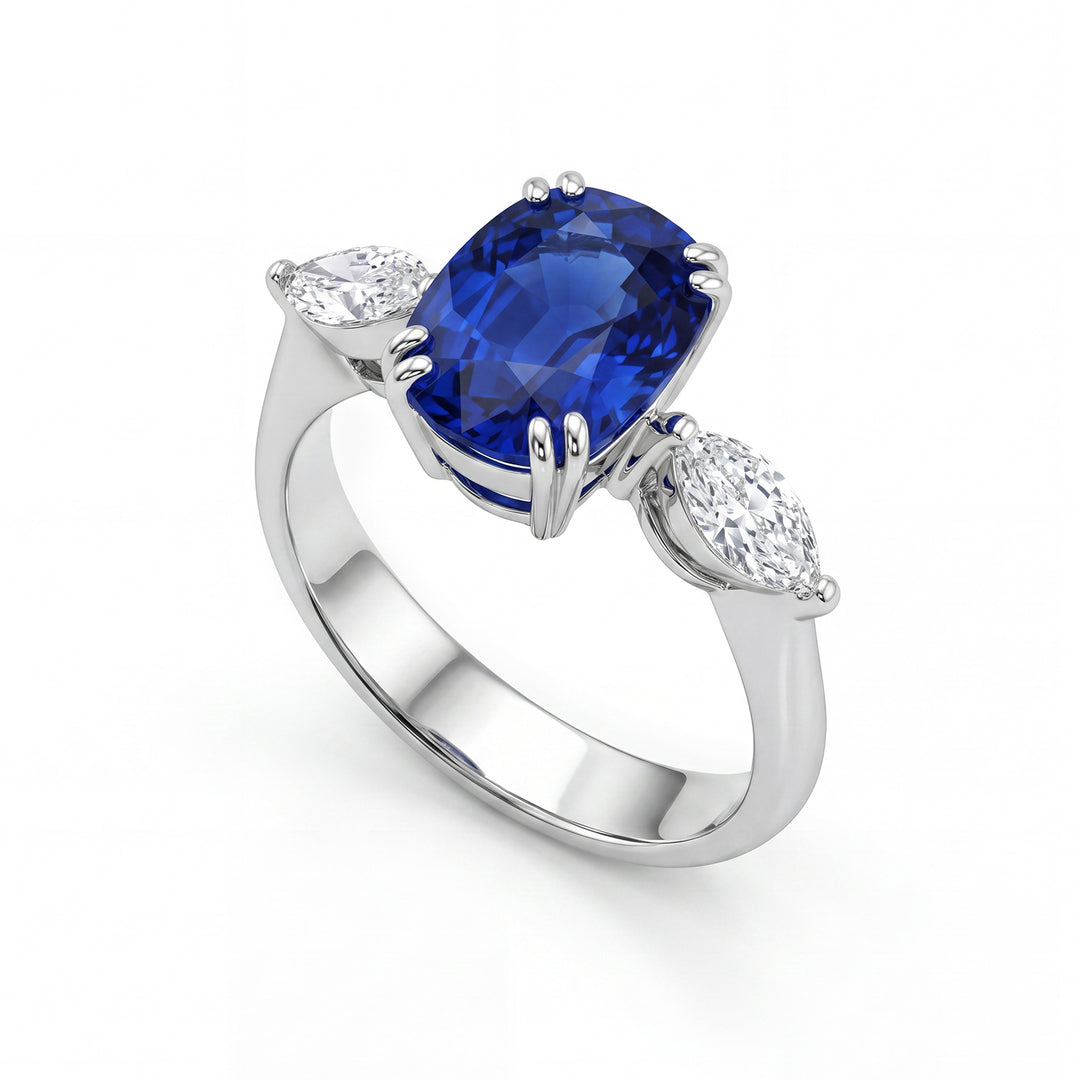 World Diamond Group Saphirring 3,10 ct und Marquise APU098WDIZB-16218110001
