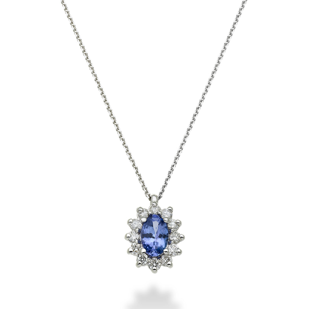 Mikiko cl 9k Tansanit n. oval 6x4 ct.0,38 Durchm. 0,23 ct MD5047R4TZN