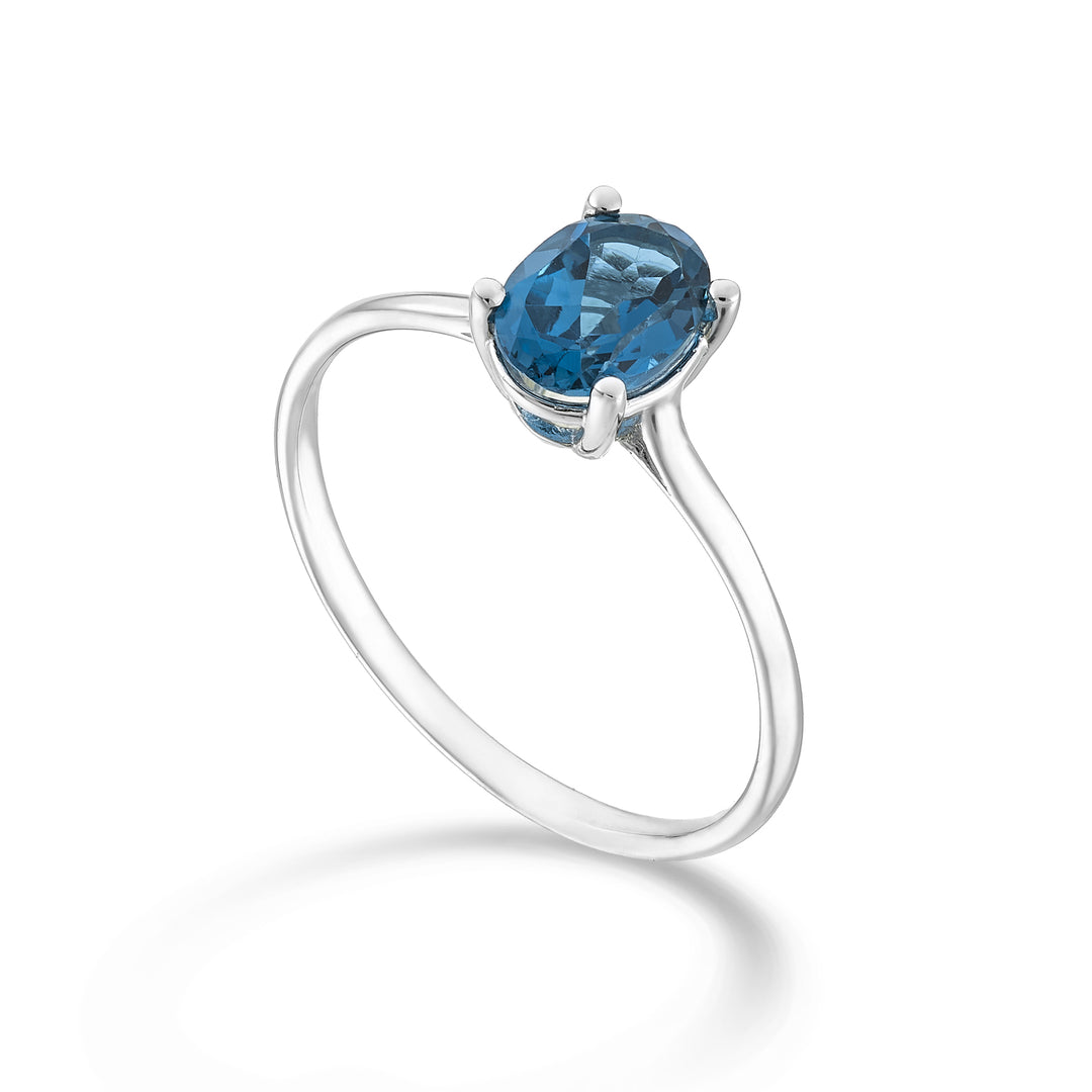 Mikiko, ein 18 Karat ovaler Londoner Blautopas 7x5 ct.1,00 MA5171O4TPBL