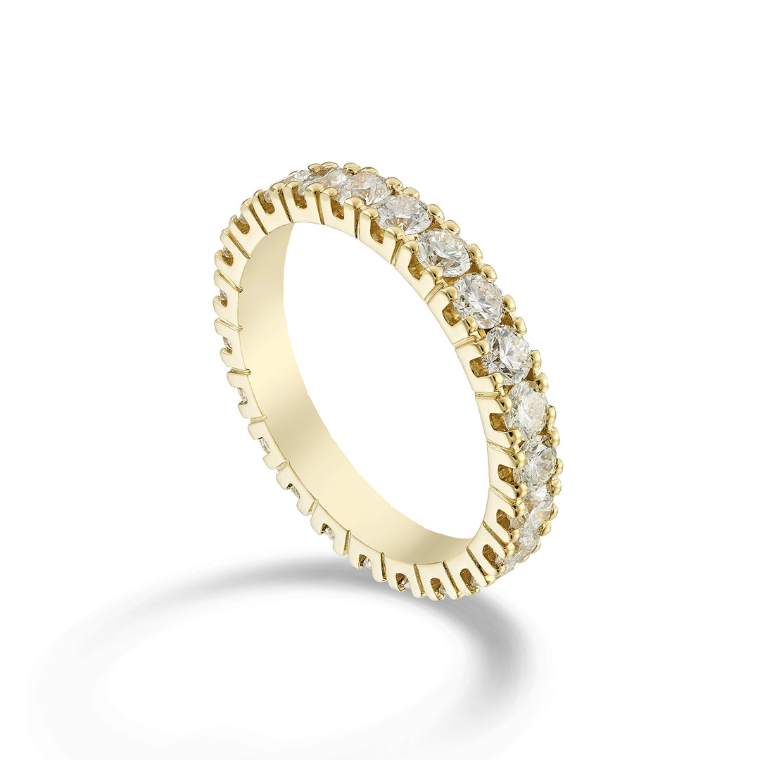 Golay linear yellow gold finger ring AETL022DI200G-23164110077
