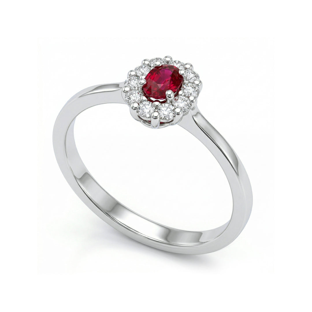 Bague rubis ovale Golay 4x3 et diamants ACL040DIRU-26111110370