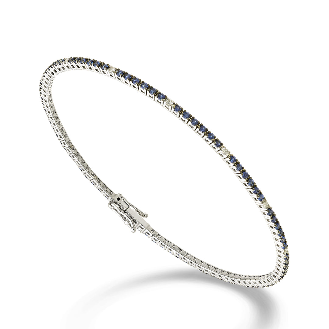Mikiko Br Tennis 18 Karat Saphire 1,05 ct Diamanten 0,13 ct 17,2 cm – 94 Fassungen MBTF0011ZBRDIO4