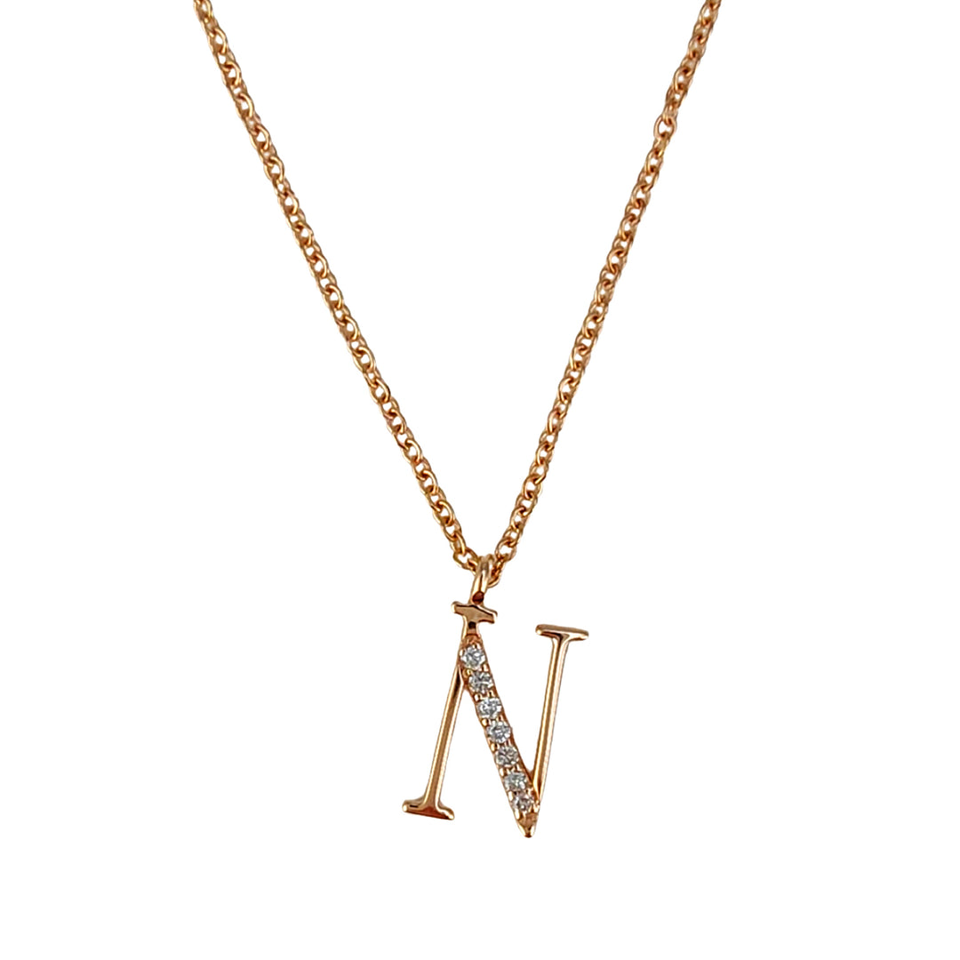 Golay cl 18k Buchstabe n großer Durchm. 0,04 ct Roségold GDGFNO3