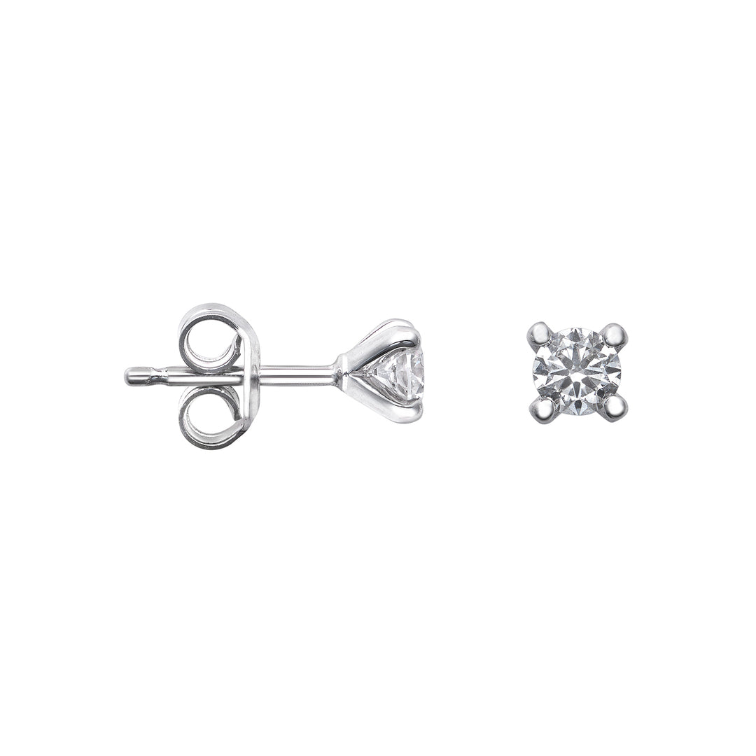 Golay light point earrings with 4 round prongs OPL001WDI1A-22343110074