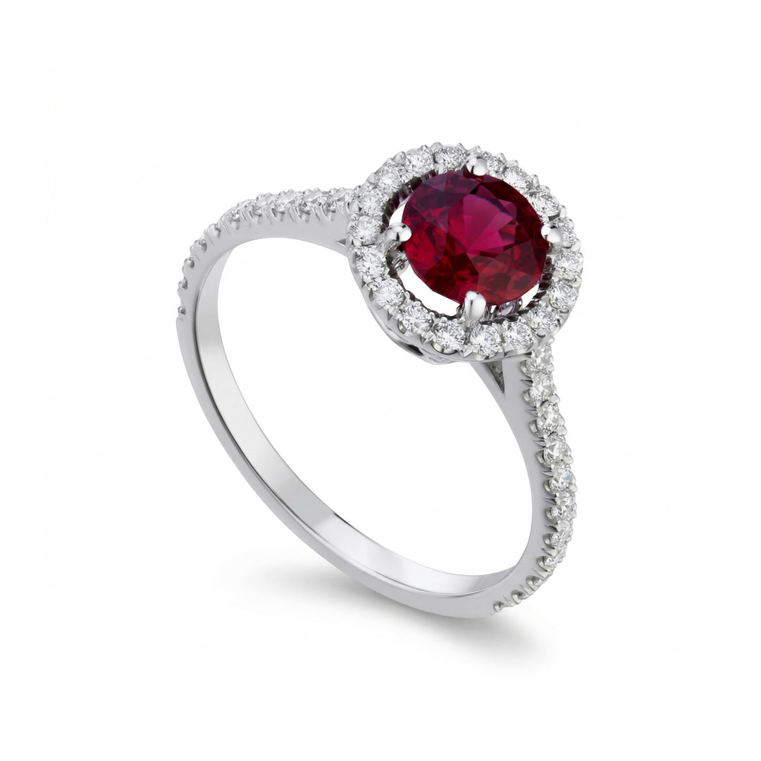 Golay solitaire ring with ruby cen contour ACT008DIRU7-21148110065