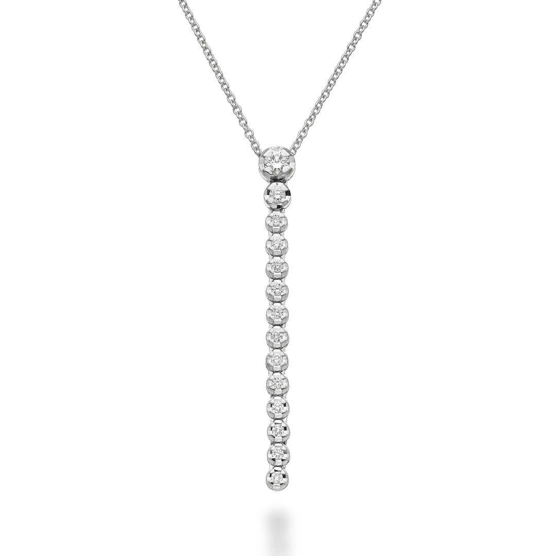 Collier Golay avec pendentif 1 rang 12+1+1 diamants GMPF019DI-25057110174
