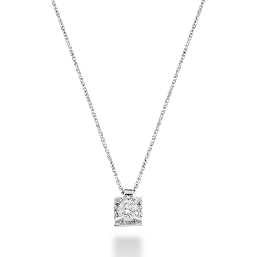 Collier pl World Diamond Group avec diamants entre les griffes cen.0,09ct PLC001DI010-24025110091