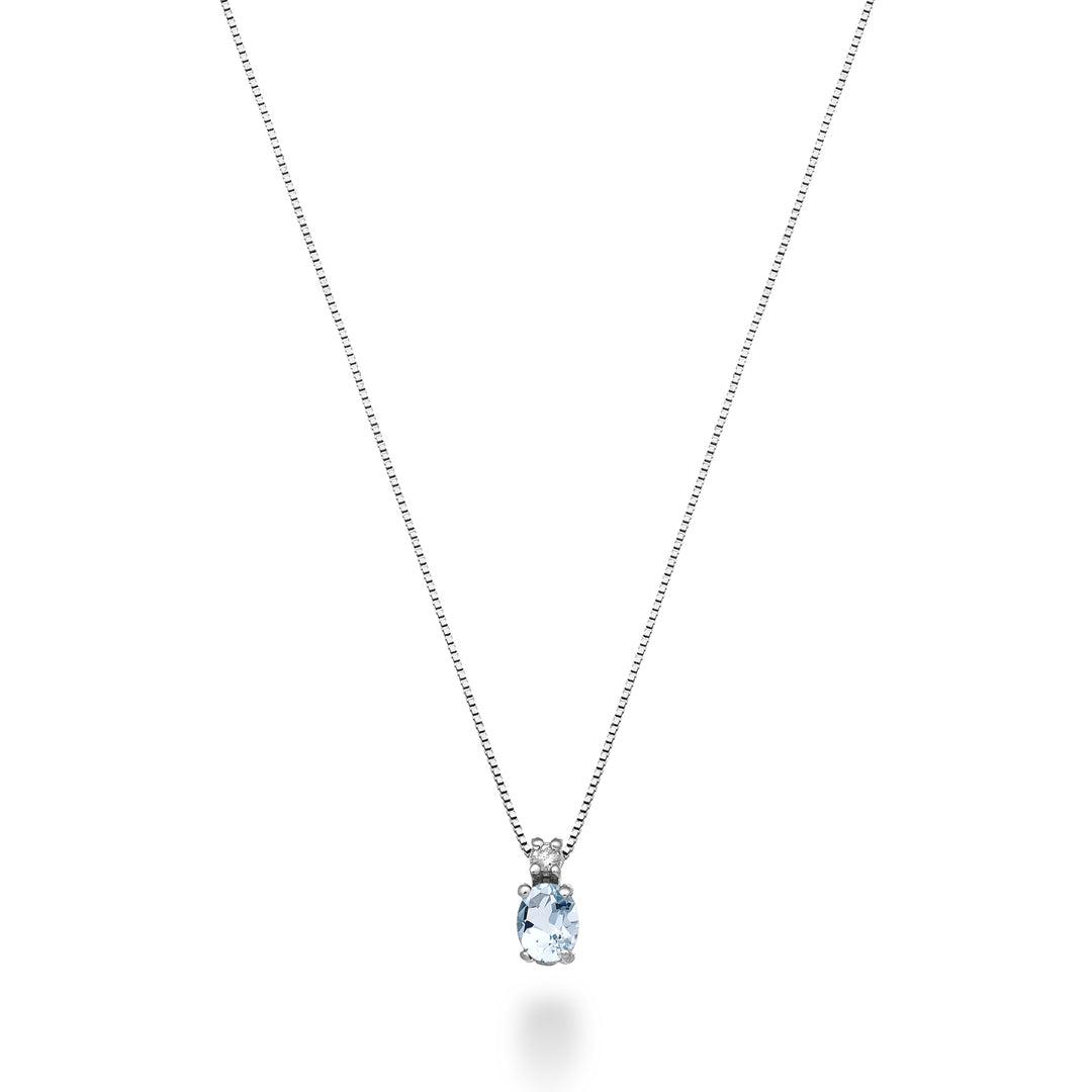 Mikiko cl 9k ovaler Aquamarin 5x4 ct.0,30 Durchm. ct.0,01 MD5181R4AM