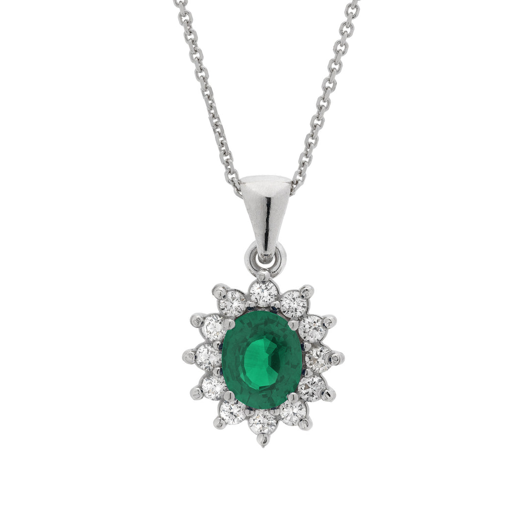 Golay collana con pendente smeraldo ovale 6x5 e diamanti PCL019WDISM-22158110167