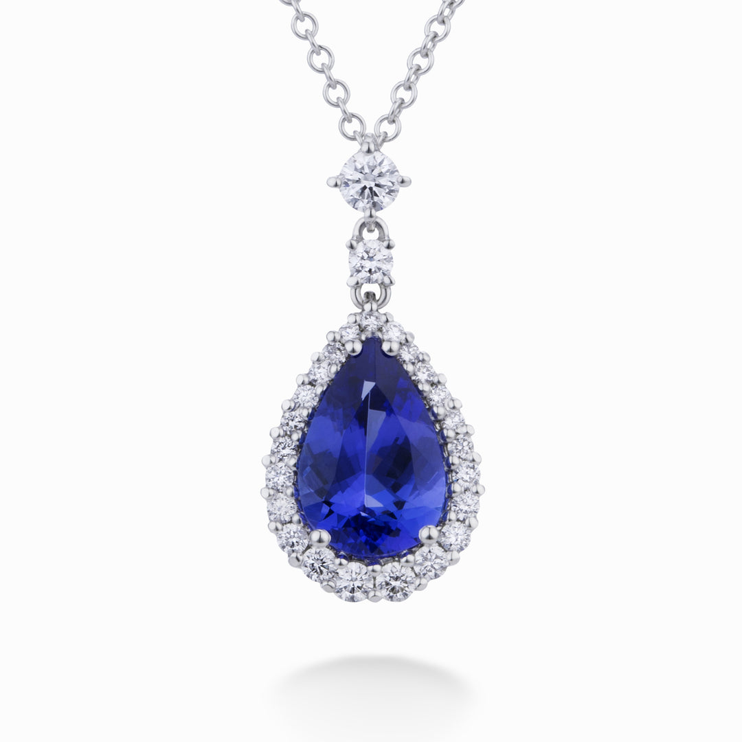 Golay girocollo tanzanite goccia 13x9 e contorno diam PCLC073DITZ2-21363110012