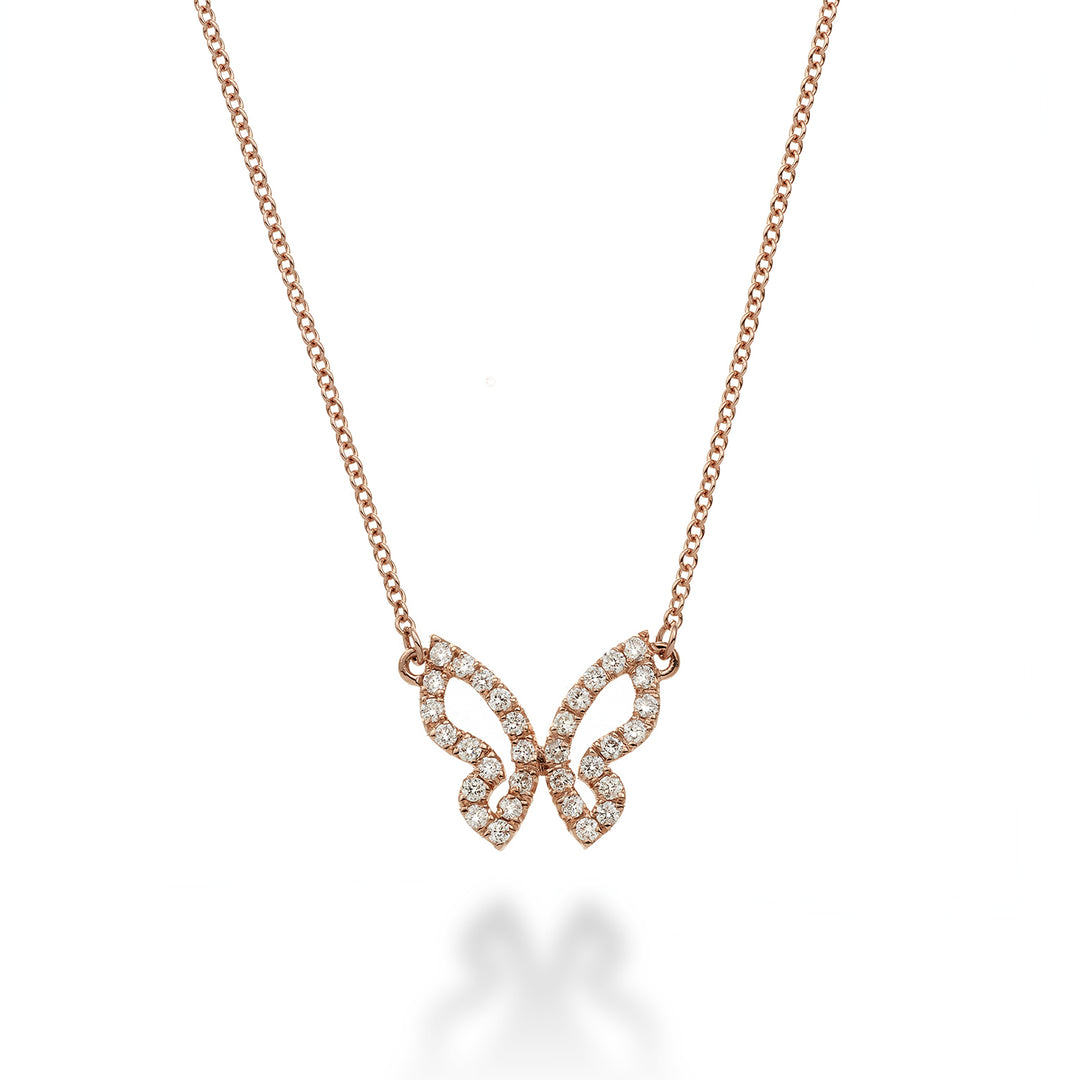 Golay mariposa choker small butterfly and diamonds GFFA001DI1-22185110001