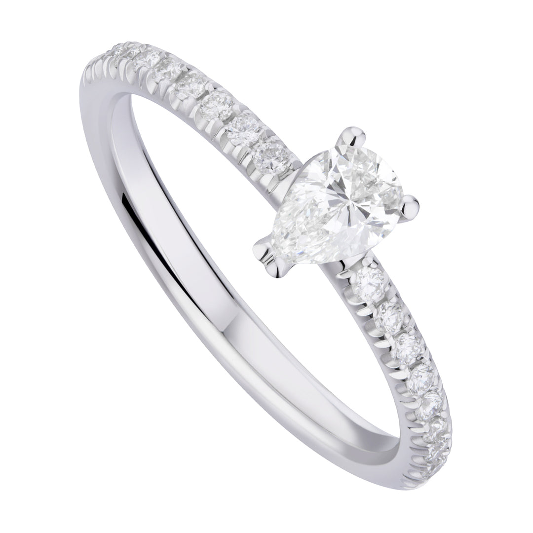 World Diamond Group solitaire ring with drop and recessed shank AGOC016DI2-19129110082