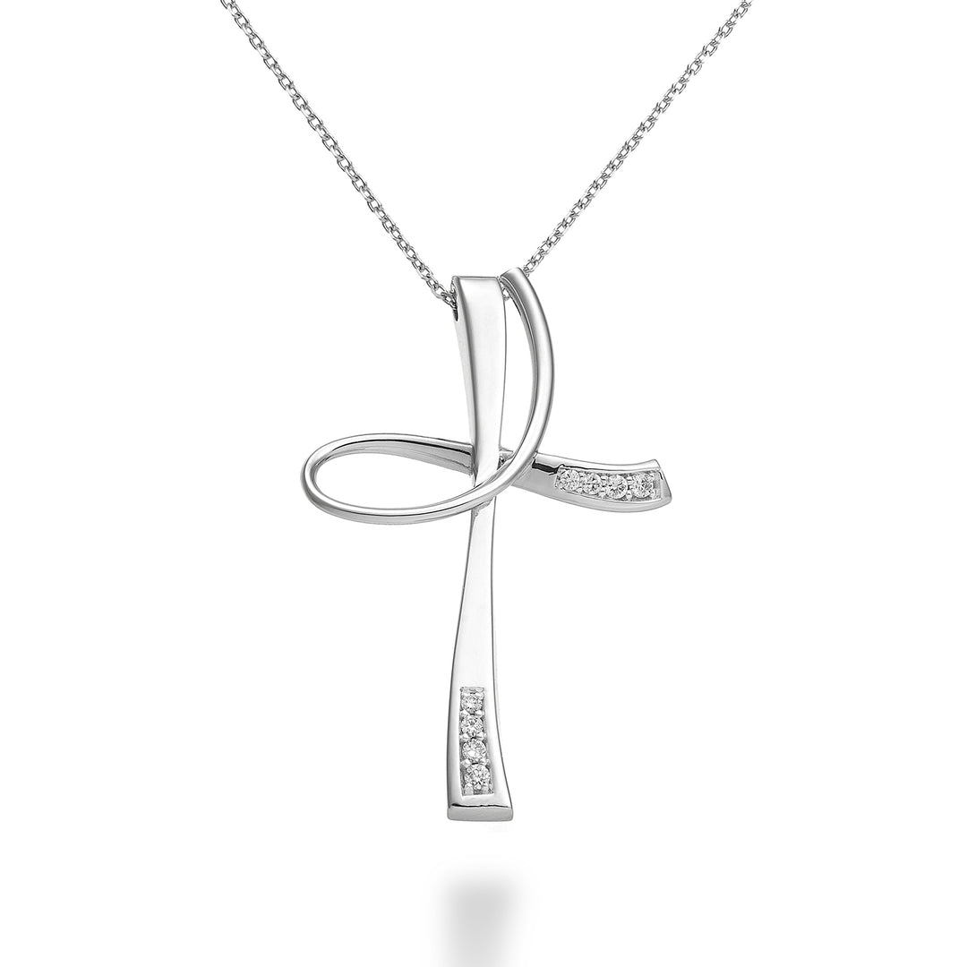 Mikiko cl 18k diam. Croix de 0,06 ct MD5109O4BR006