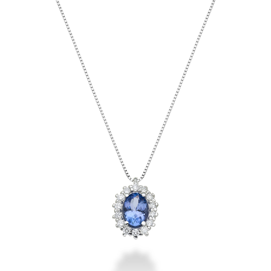 Nihama cl 18k Tansanit n. oval 6x4 ct.0,38 Durchm. 0,13 ct ND5086O4TZN
