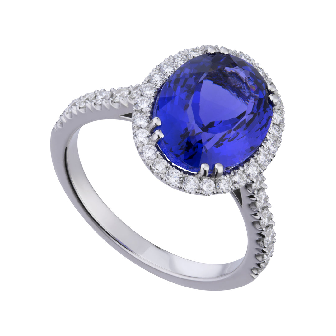 Bague tanzanite ovale Golay 6x4 et diamants ACLC070DITZ64-23193110106
