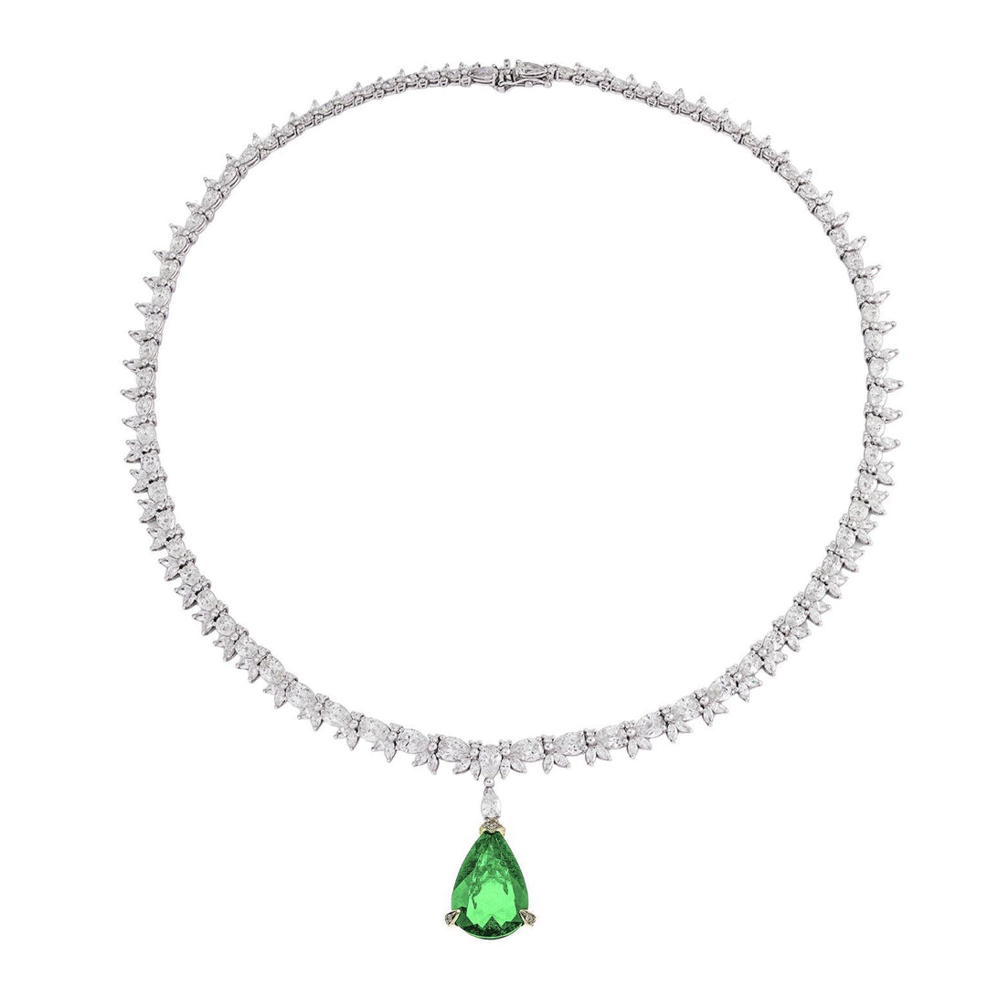 World Diamond Group collana con goccia smeraldo 13,30ct diamanti forme GPU412DSM-26085110156