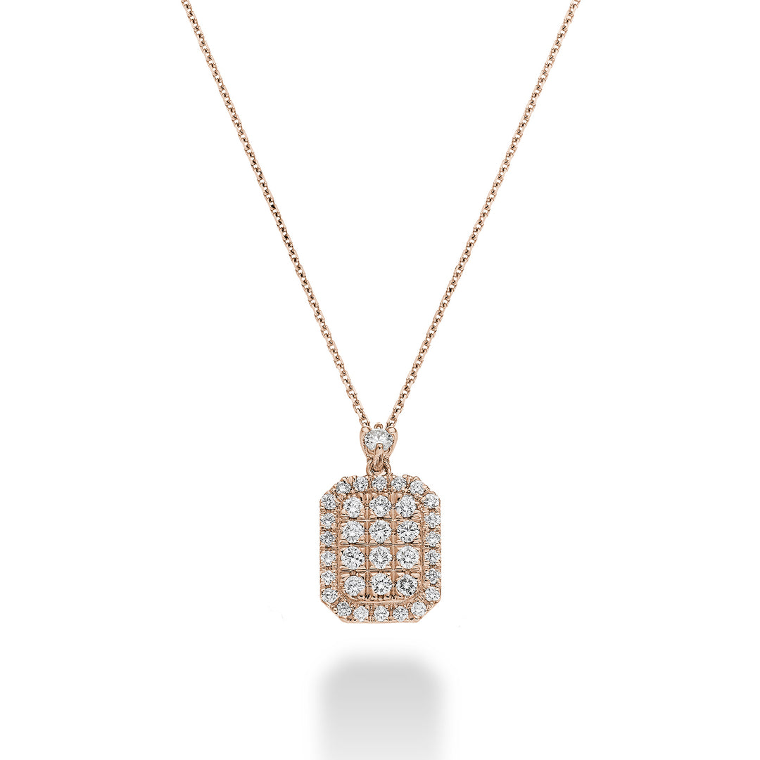 Golay Multistone-Halsband achteckige Form Roségold GMPC001DIR-23053110054
