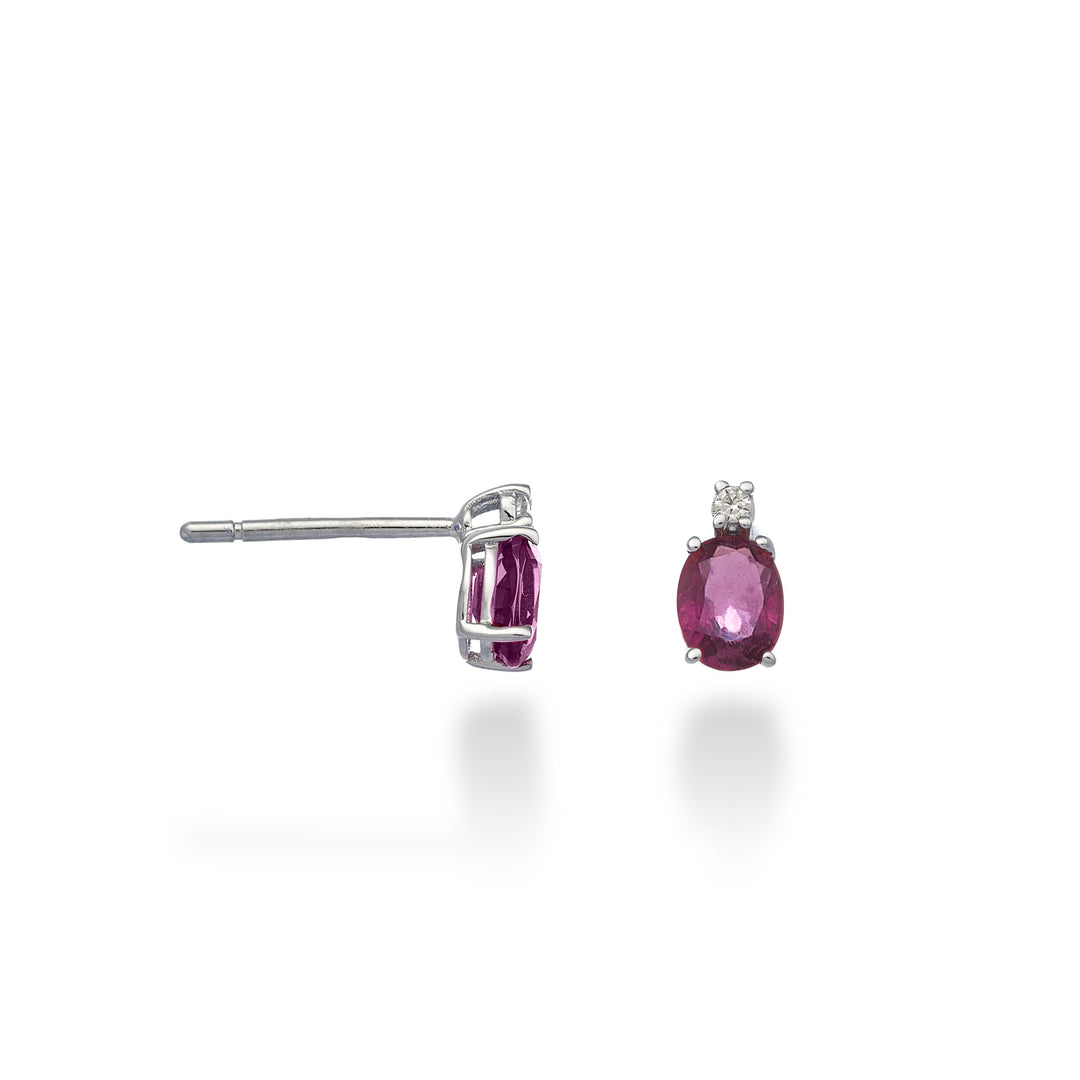 Mikiko ou rubis ovale 9k 5x4 ct.0,80 diam. 0,02 ctMO5163R4RBC