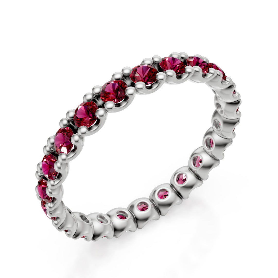 Nihama un rubis de laboratoire de 9 carats. 1.15 or blanc NXDAET010R4RBR