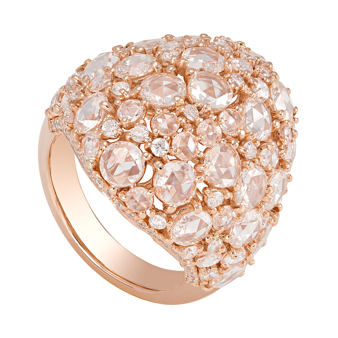 Golay rosecut pave ring APV010DI-17307110125