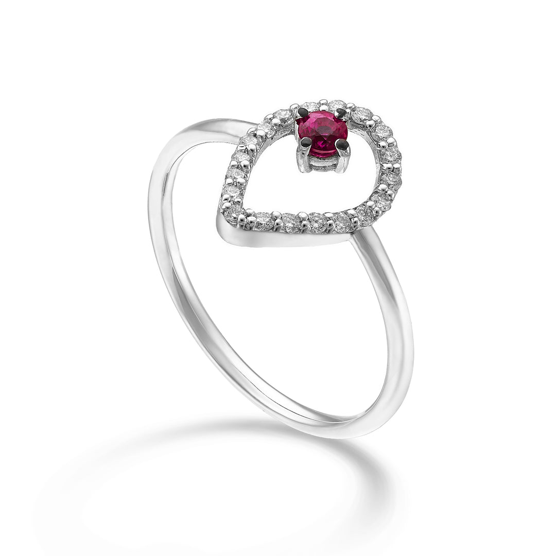 World Diamond Group ein 18-karätiger „Tropfen“-Rubin n. 0,11 ct Durchm. ct.0,14 GA5185O4RBN025