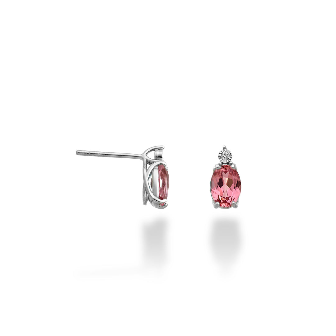 Mikiko or 18k zaffiro rosa ovale 7x5 con diamantino MO5176O4ZFRP