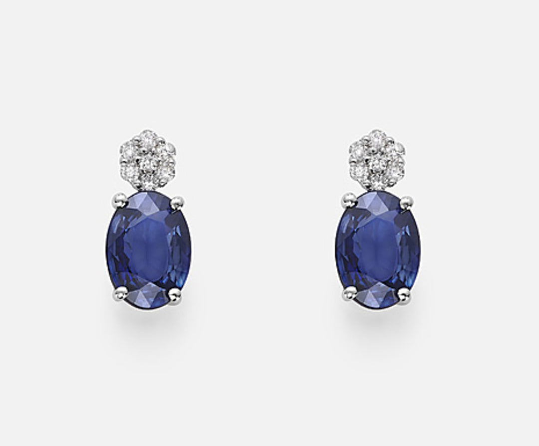 Nihama or 18k sapphire no. oval 7x5 ct.2.10 diam. ct. 0.08 NO5014O4ZFN210
