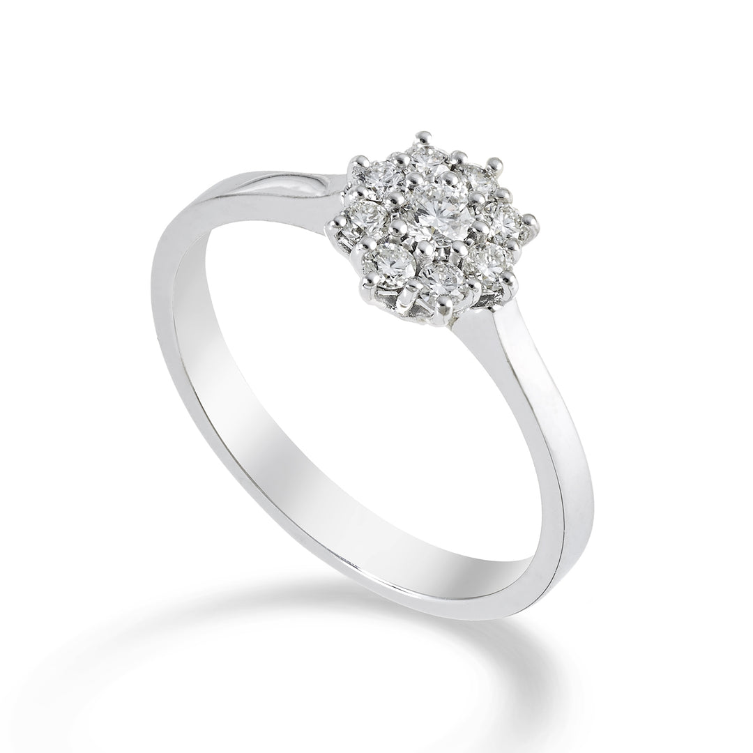 World Diamond Group central diamond star pave ring ct. 0.08 APV012DI1-22339110025