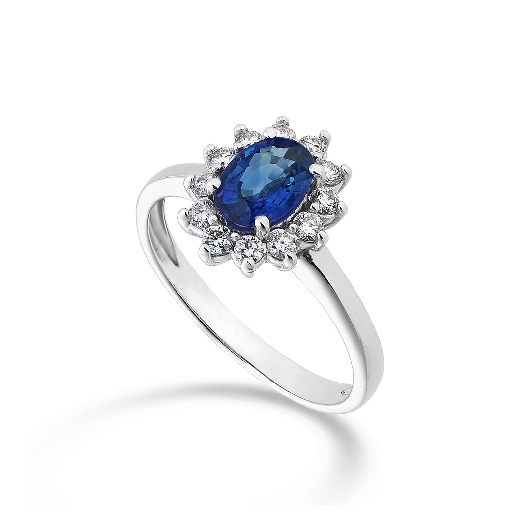 Nihama un saphir ovale 9k 7x5 ct.0,80 diam. 0,30 ctNA5094R4ZFD