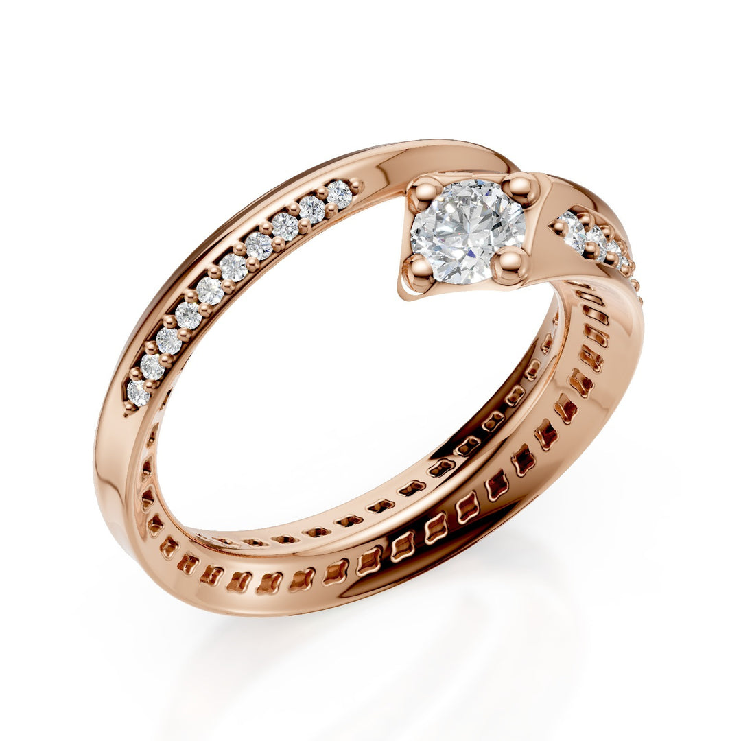 Golay großer zentraler Spiralring aus Roségold 0,28 ct AF051RDI-24085110057