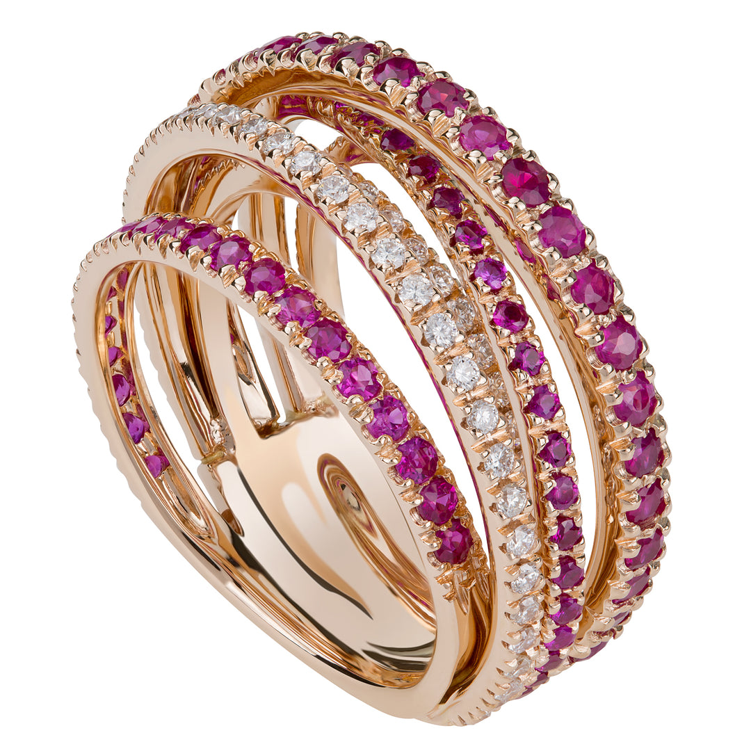 Golay intertwined ring pave&