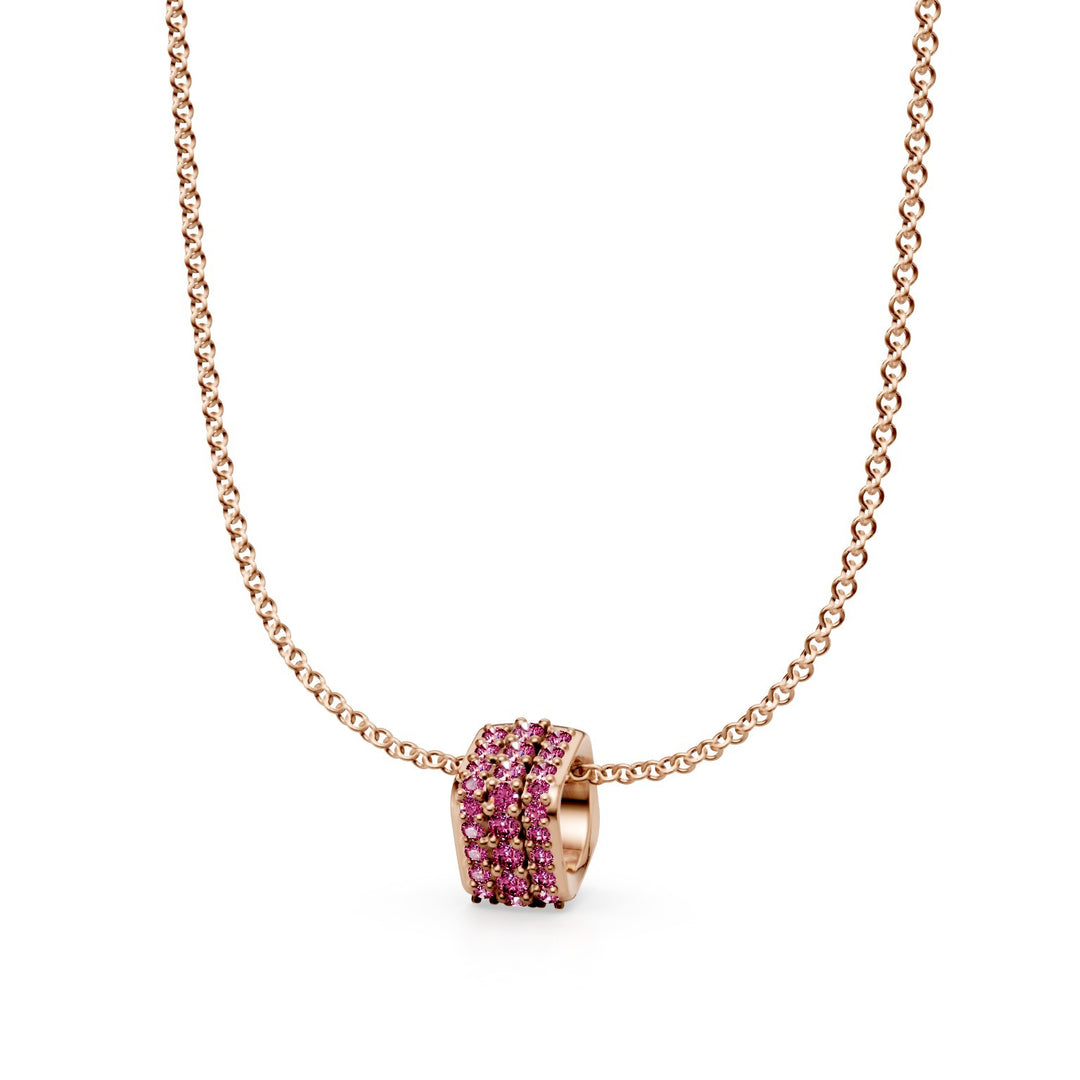 Golay Pavé-Cubika-Anhänger mit rosa Saphiren PCUBPVZP-20045110001
