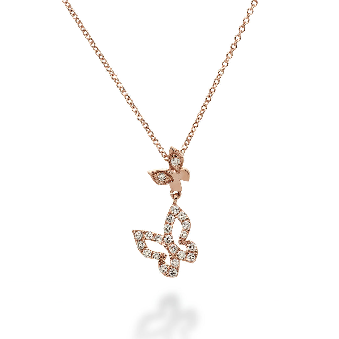 Golay mariposa choker small butterfly pendant GFFA002DI-24148110007