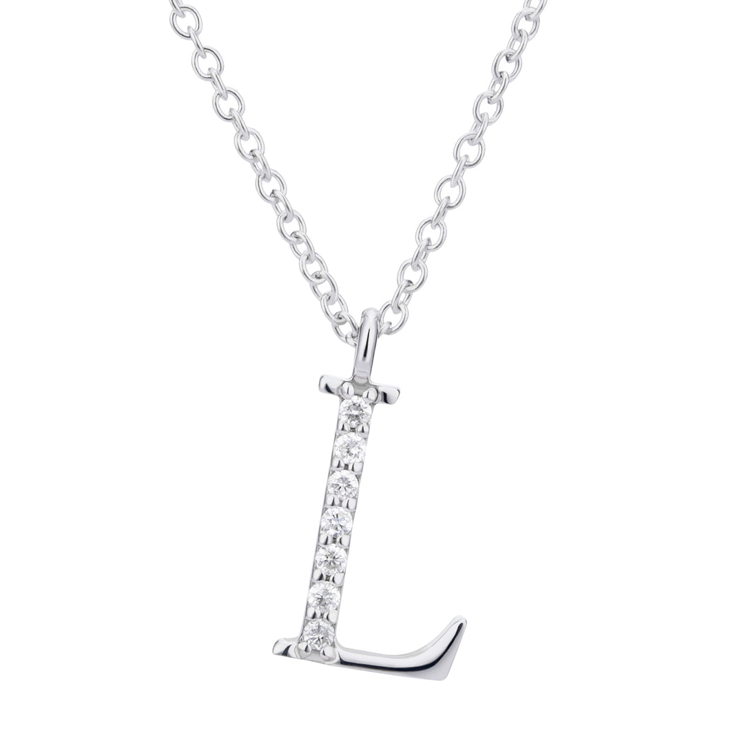 Golay cl 18k Buchstabe L großer Durchm. 0,03 ct GDGFLO4 Weißgold