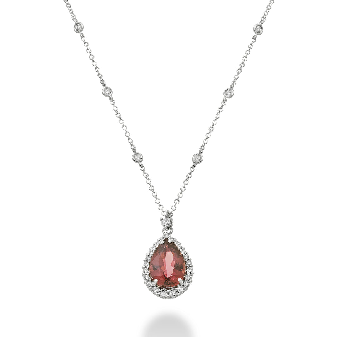Golay collana tormalina rosa goccia 10x7 e contorno scal GCLC475DTO107-24208110023